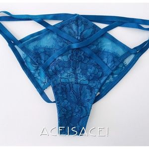 NWT*Very Sexy Cheekini-Tanga Panty-BLUE-S/P